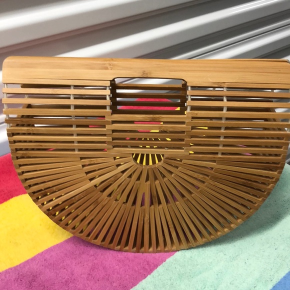 unbranded Handbags - Light Brown Bamboo Clutch In excellent condition